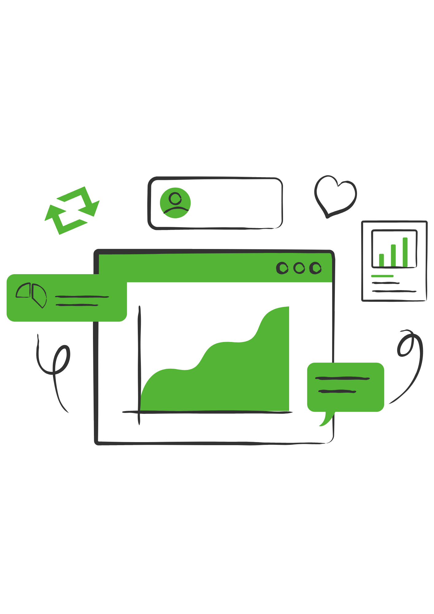 Visual ROI dashboard showing revenue growth